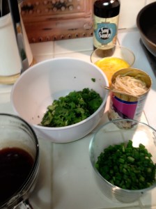 Getting ingredients ready